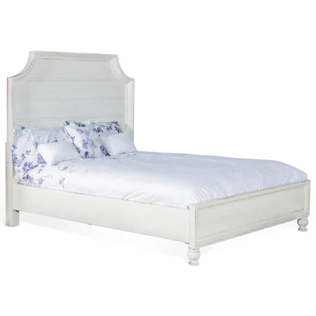 Queen Bed with Paneled Headboard Design